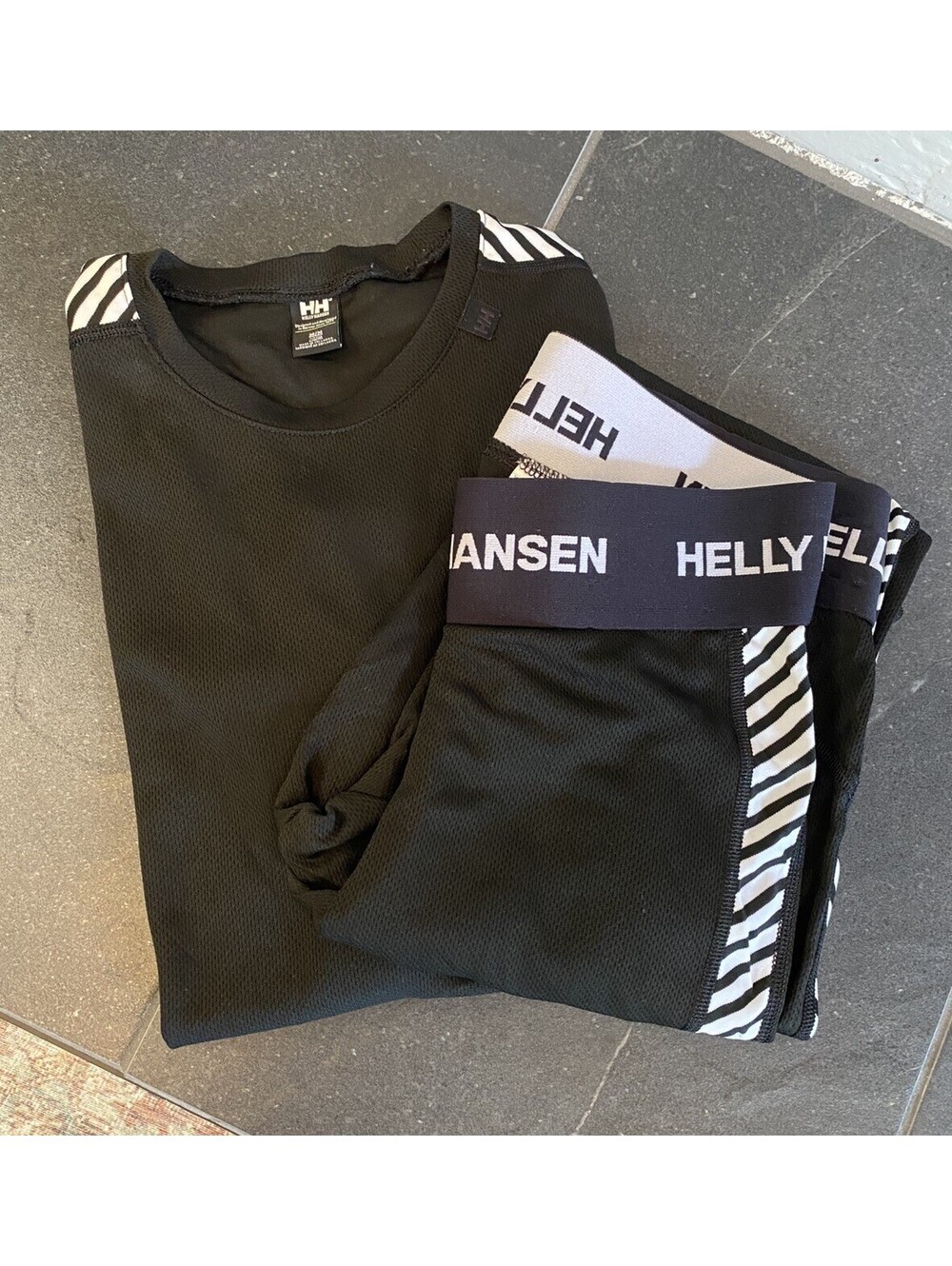 Helly Hansen Lifa Top and Pant Set Women's M Black Thermal Base Layer Outdoors